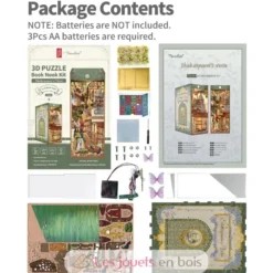 Puzzle 3D Les vers de Shakespeare en bois - Book Nook - Tonecheer