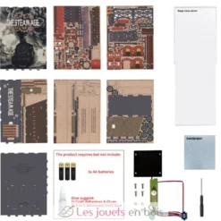 Puzzle 3D L'ère de la vapeur en bois - Book Nook - Tonecheer