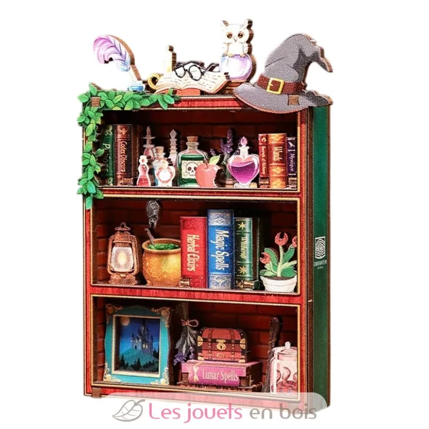 Puzzle 3D L''étagère magique en bois - Mini Book Nook - Cartartem