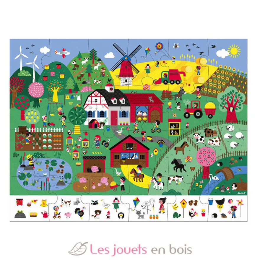 Puzzle d'observation La Ferme 24 pcs - Janod