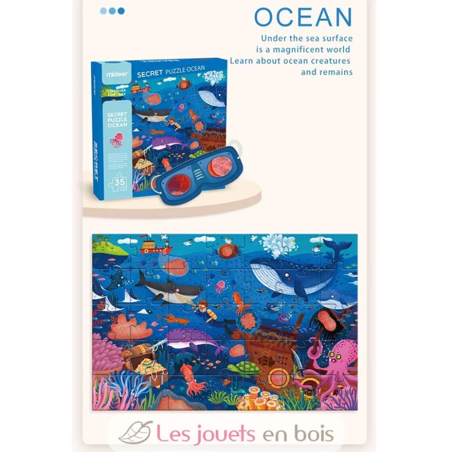 Puzzle détective Océan - Mideer