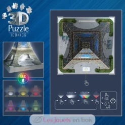 Puzzle 3D Tour Eiffel illuminée 216 pcs - Ravensburger