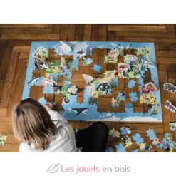 Puzzle éducatif Animaux menacés 200 pcs - Janod