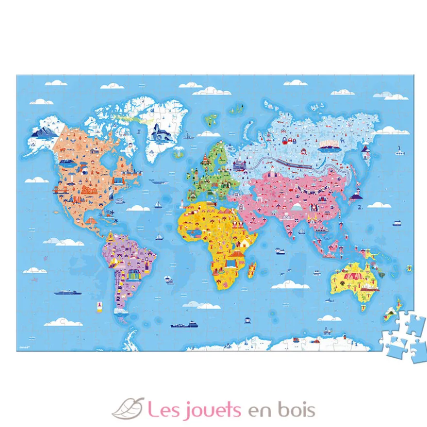 Puzzle éducatif Curiosités du Monde 350 pcs - Janod