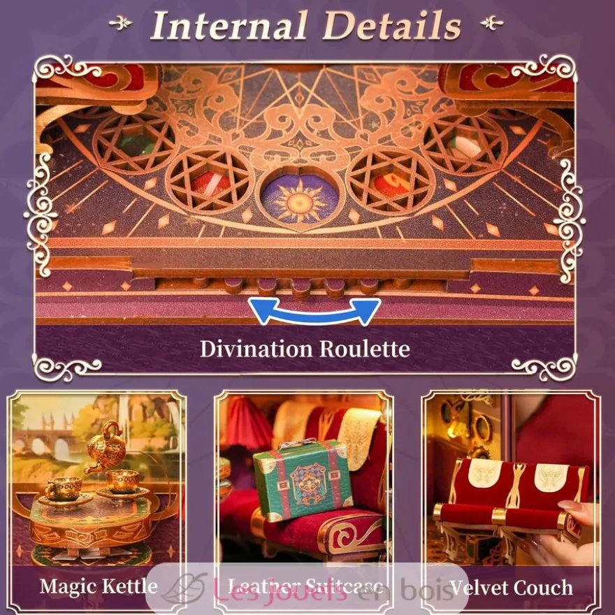 Puzzle 3D Voyage magique en bois - Book Nook - Tonecheer