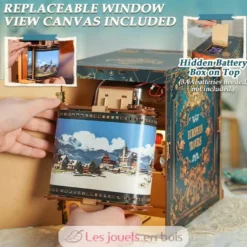 Puzzle 3D Voyages en Europe en bois - Book Nook - Tonecheer