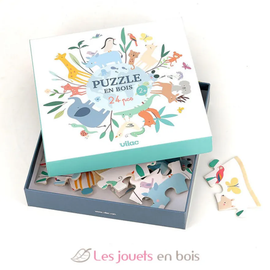 Puzzle en bois Autour du monde 24 pcs - Vilac