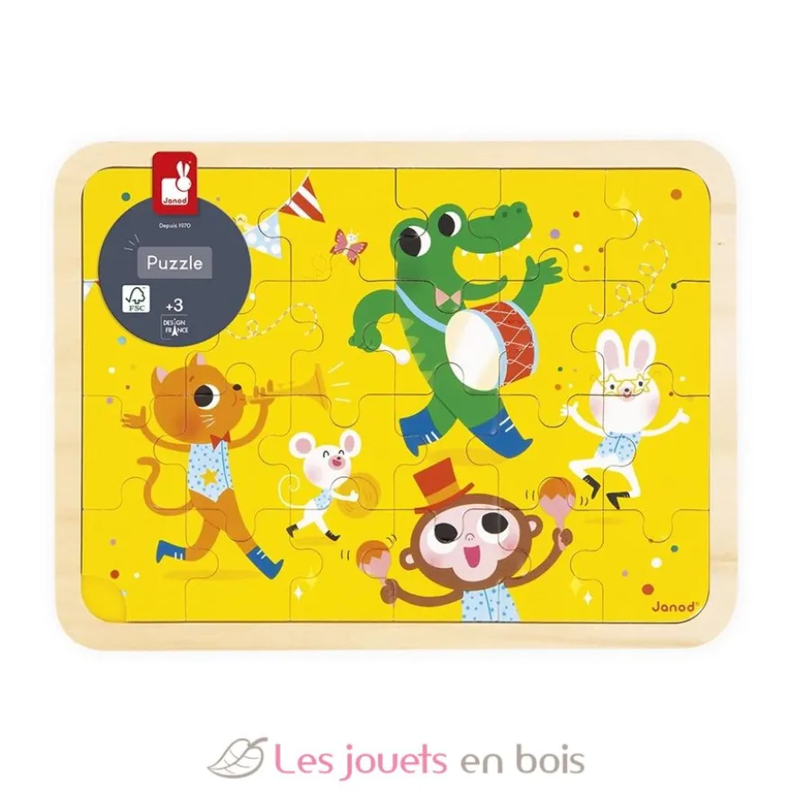 Puzzle en bois C'est la fête 24 pièces - Janod