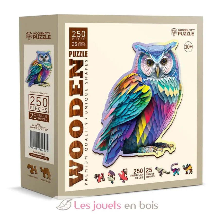 Puzzle en bois Chouette tendance 150 pcs - Wooden City