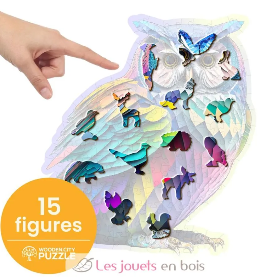 Puzzle en bois Chouette tendance 150 pcs - Wooden City