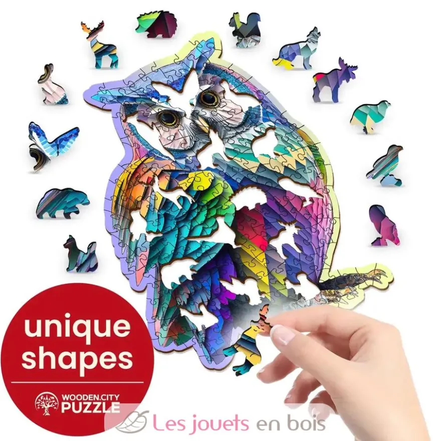 Puzzle en bois Chouette tendance 150 pcs - Wooden City