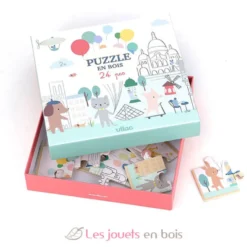 Puzzle en bois Escapade à Paris 24 pcs - Vilac