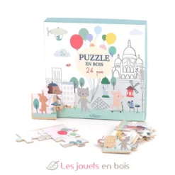 Puzzle en bois Escapade à Paris 24 pcs - Vilac