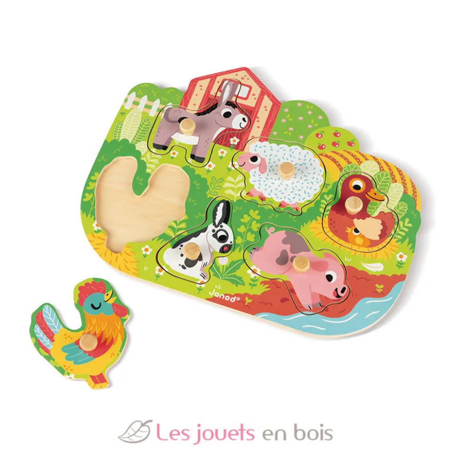 Puzzle en bois Happy Farm - Janod