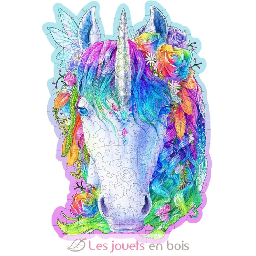 Puzzle en bois Licorne élégante 150 pcs - Wooden City