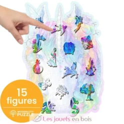 Puzzle en bois Licorne élégante 150 pcs - Wooden City