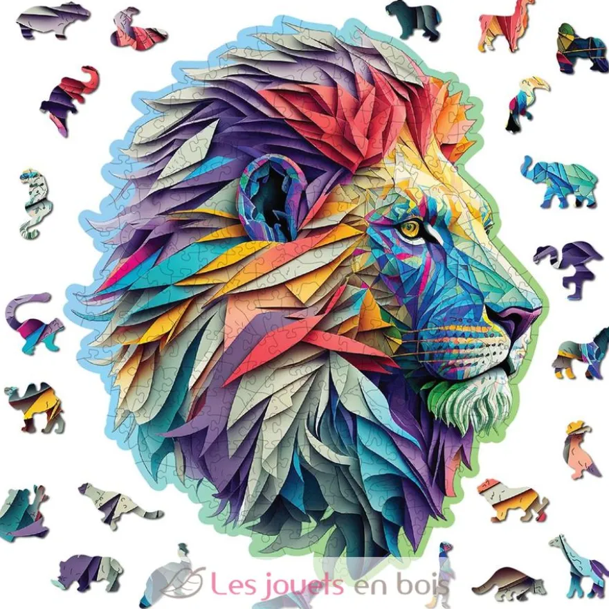 Puzzle en bois Lion moderne 250 pcs - Wooden City