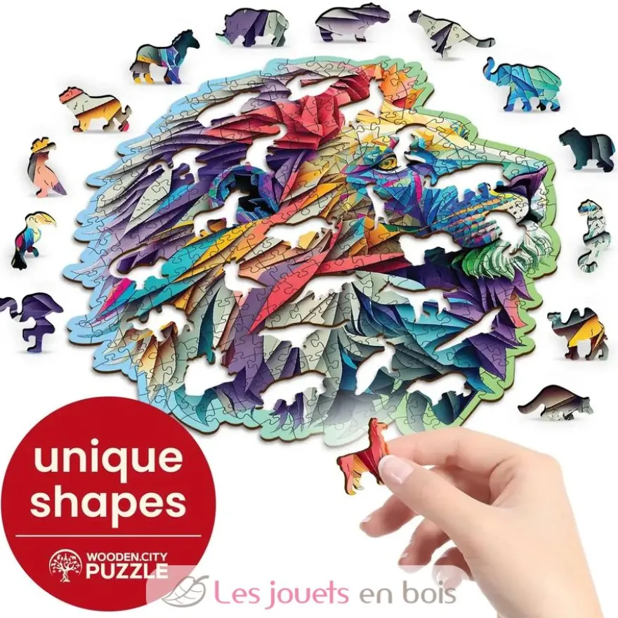 Puzzle en bois Lion moderne 250 pcs - Wooden City