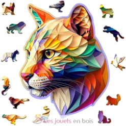 Puzzle en bois Puma chatoyant 150 pcs - Wooden City