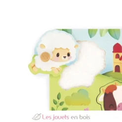 Puzzle en bois tactile Ferme 5 pcs - Janod
