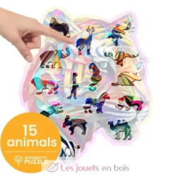 Puzzle en bois Tigre coloré 150 pcs - Wooden City