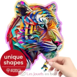 Puzzle en bois Tigre coloré 150 pcs - Wooden City