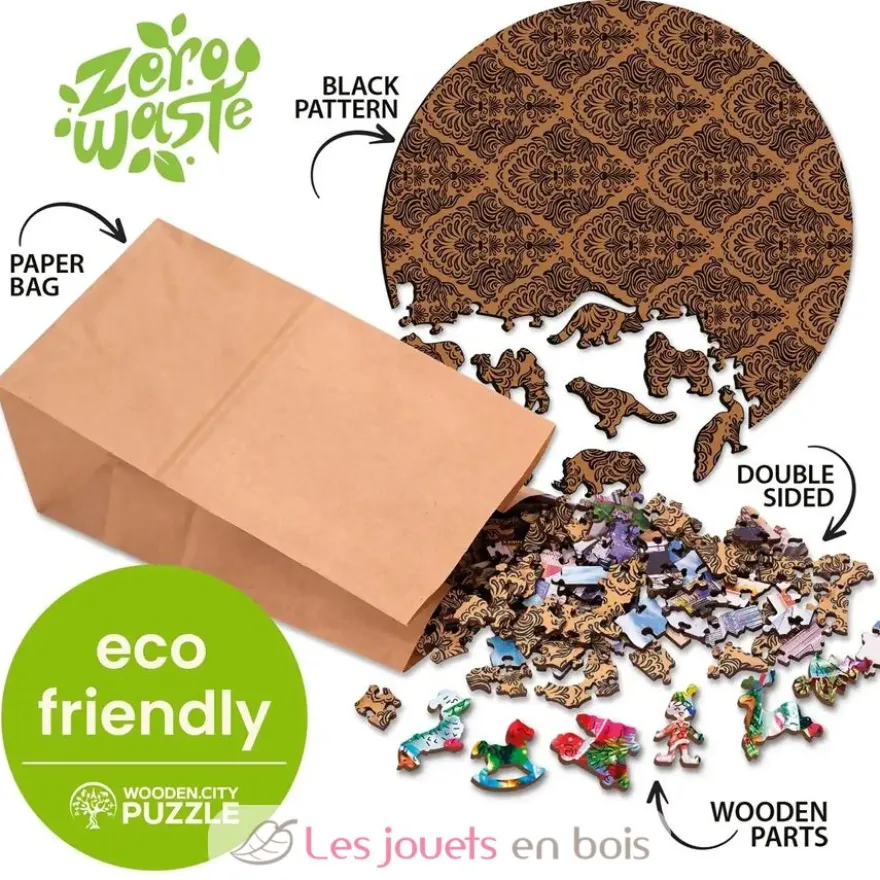 Puzzle en bois Tigre coloré 150 pcs - Wooden City