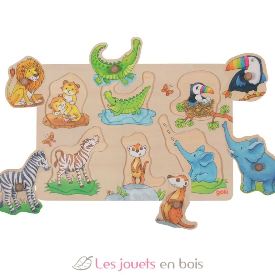 Puzzle à encastrements maman et son petit - Goki