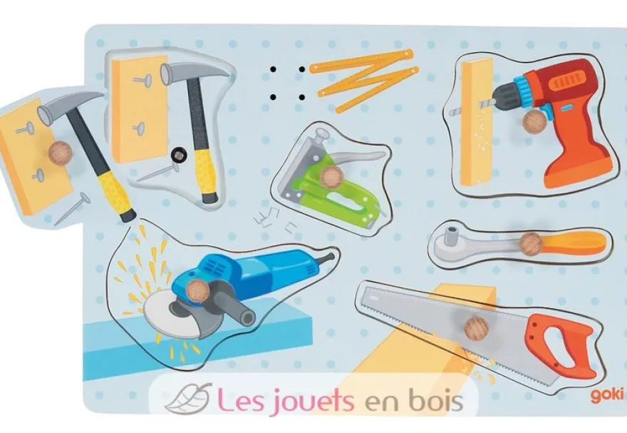 Puzzle à encastrements sonore outils - Goki