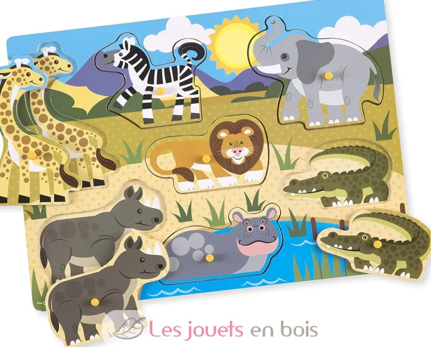 Puzzle formes savane 7 pièces - Melissa & Doug