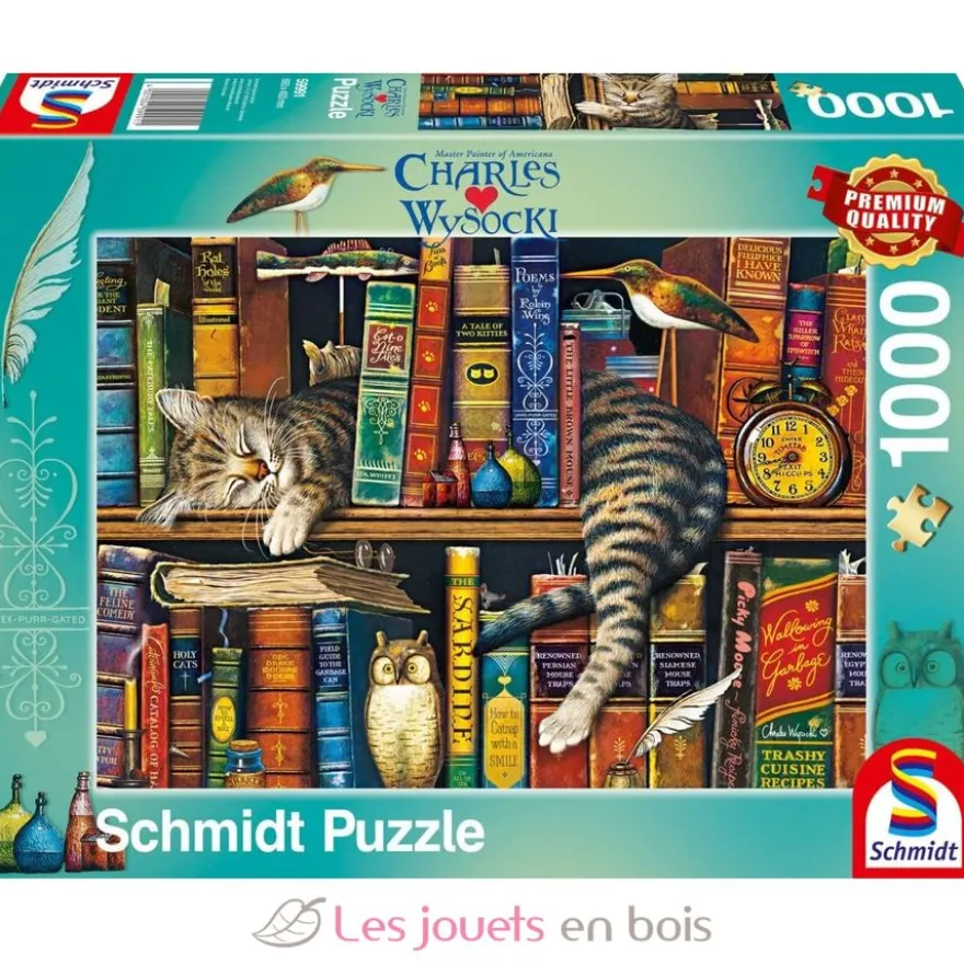 Puzzle Frédéric le chat lettré 1000 pcs - Schmidt Spiele