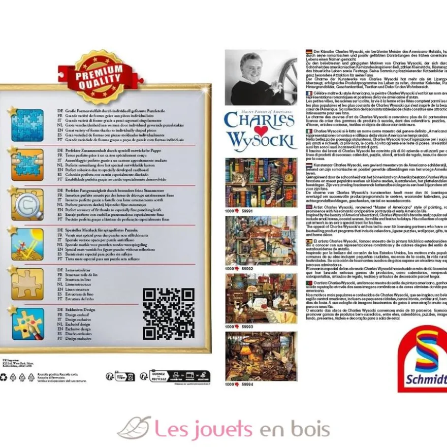 Puzzle Frédéric le chat lettré 1000 pcs - Schmidt Spiele