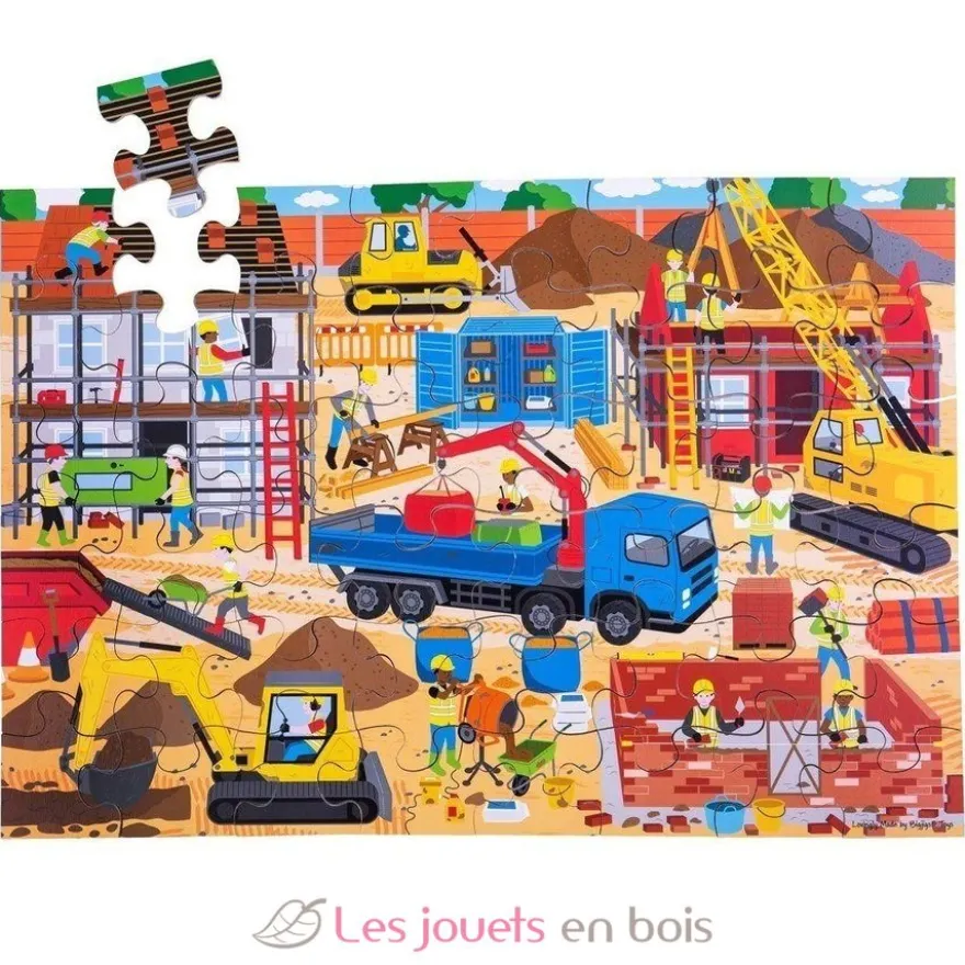 Puzzle géant Chantier de construction - Bigjigs Toys