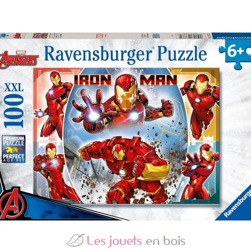 Puzzle Iron Man Marvel Avengers 100 pcs XXL - Ravensburger