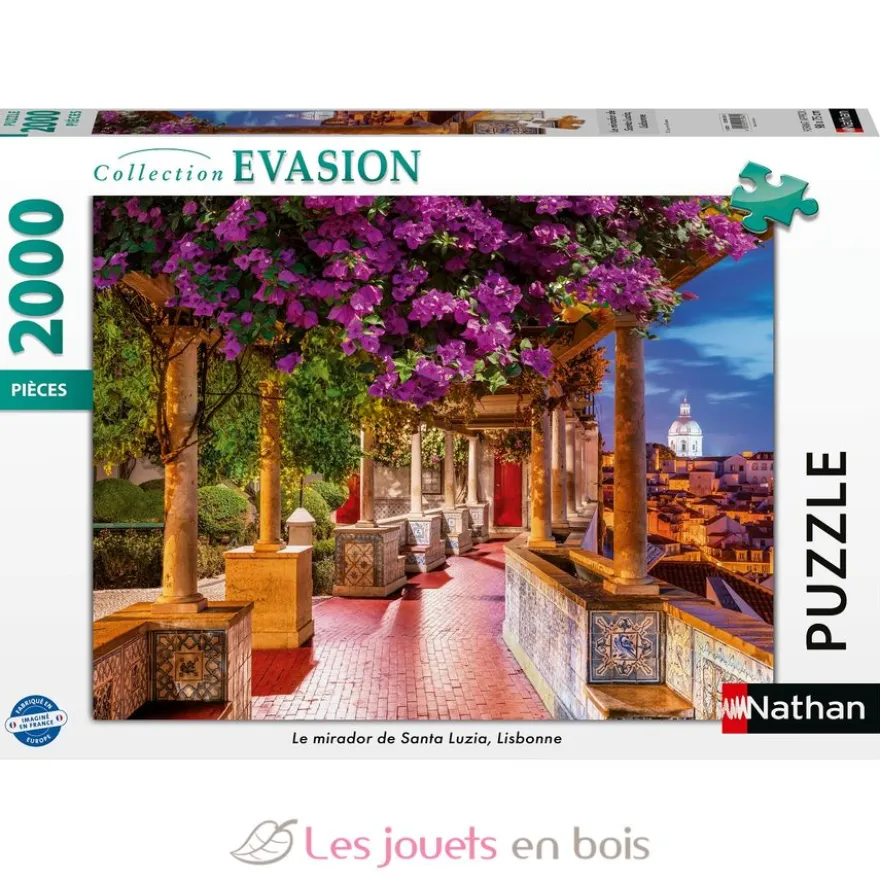 Puzzle Le mirador de Santa Luzia 2000 pcs - Nathan