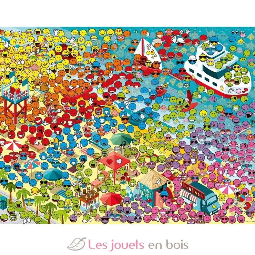 Puzzle Le monde des Smileys 500 pcs - Nathan