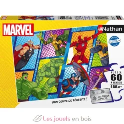 Puzzle Les Avengers contre les méchants 60 pcs - Nathan