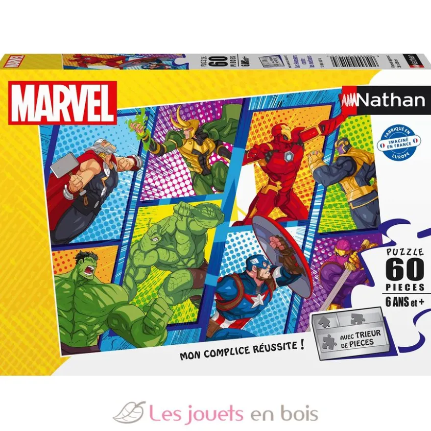 Puzzle Les Avengers contre les méchants 60 pcs - Nathan