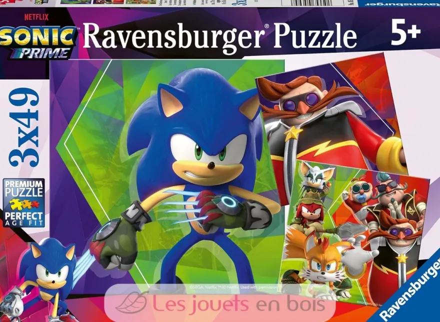 Puzzle Les aventures de Sonic 3x49 pcs - Ravensburger