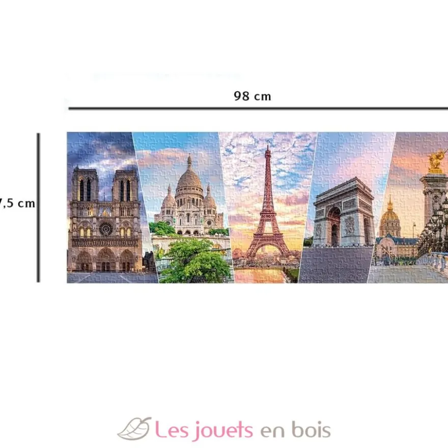 Puzzle Les monuments de Paris 1000 pcs - Nathan