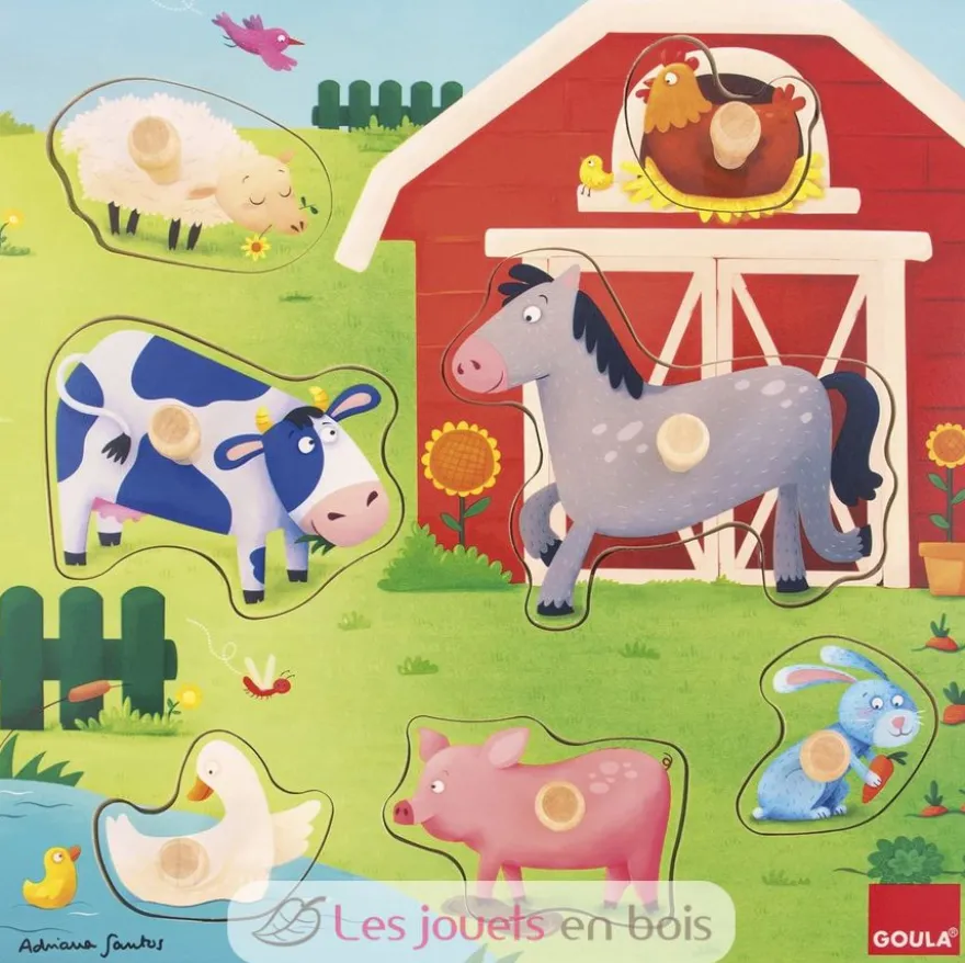 Puzzle mamans et bébés Ferme - Goula