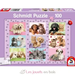 Puzzle Mes amis les bêtes 100 pcs - Schmidt Spiele