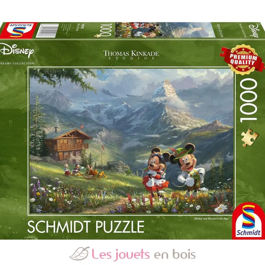 Puzzle Mickey et Minnie dans les Alpes 1000 pcs - Schmidt Spiele