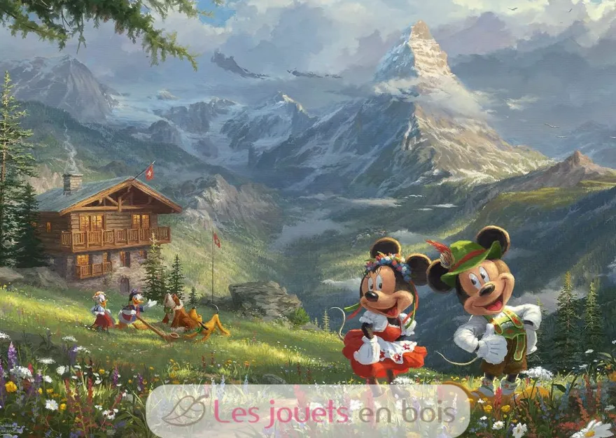 Puzzle Mickey et Minnie dans les Alpes 1000 pcs - Schmidt Spiele