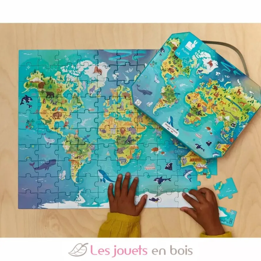 Puzzle Monde 100 pcs - Janod
