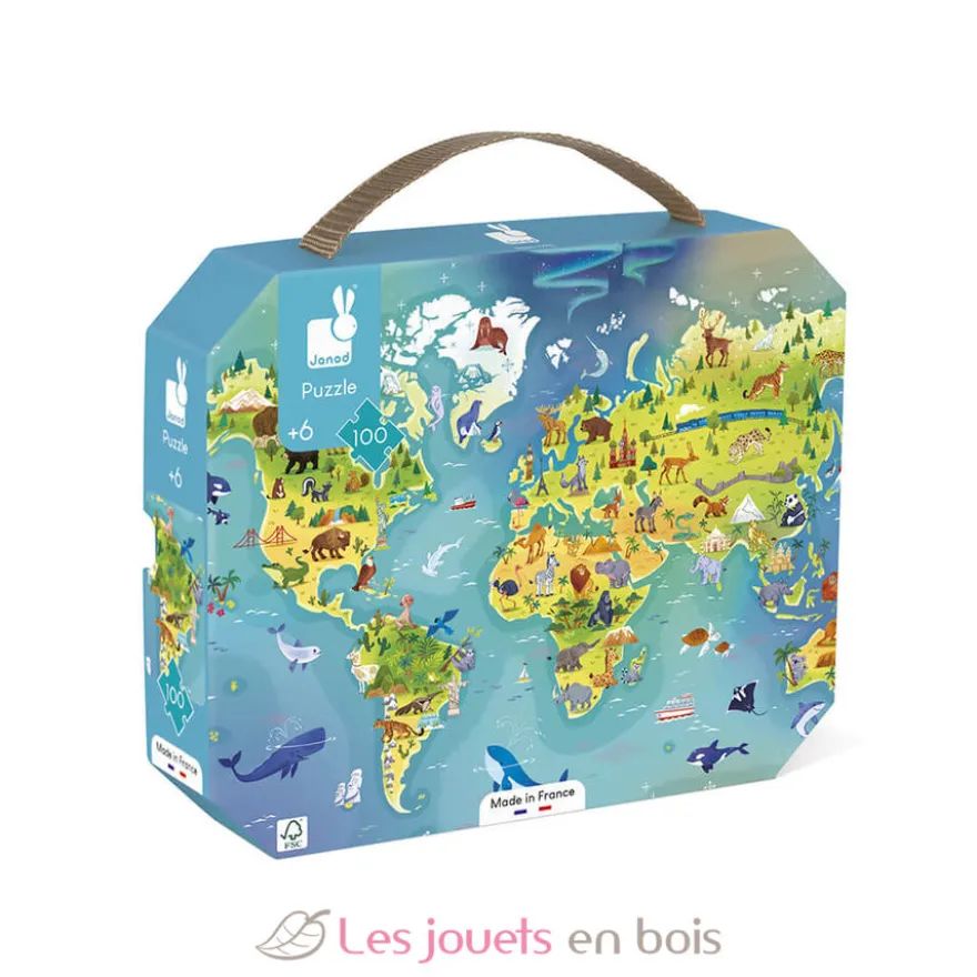 Puzzle Monde 100 pcs - Janod