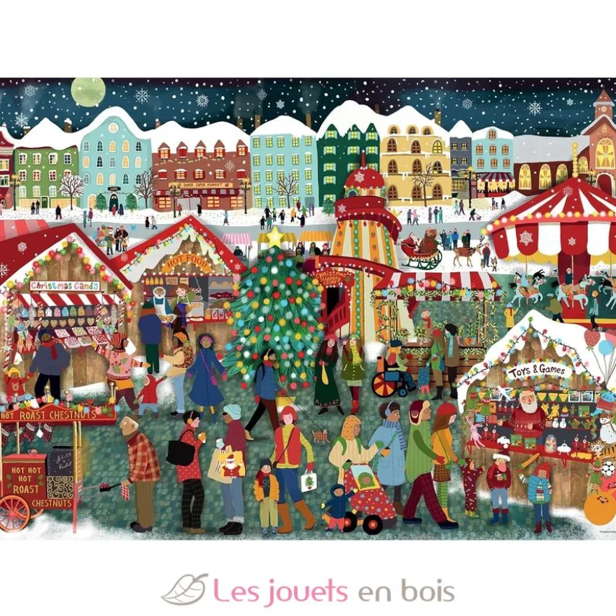 Puzzle Noël 1000 pièces - Le marché de Noël - Ravensburger