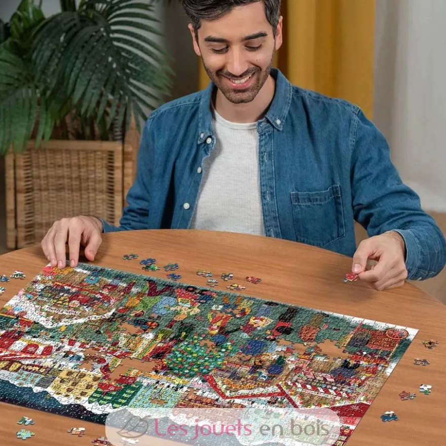 Puzzle Noël 1000 pièces - Le marché de Noël - Ravensburger