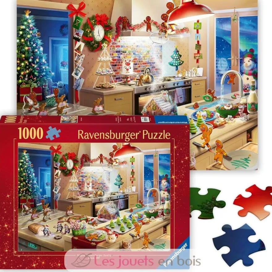 Puzzle Noël 1000 pièces - Les bonhommes en pain d'épices - Ravensburger