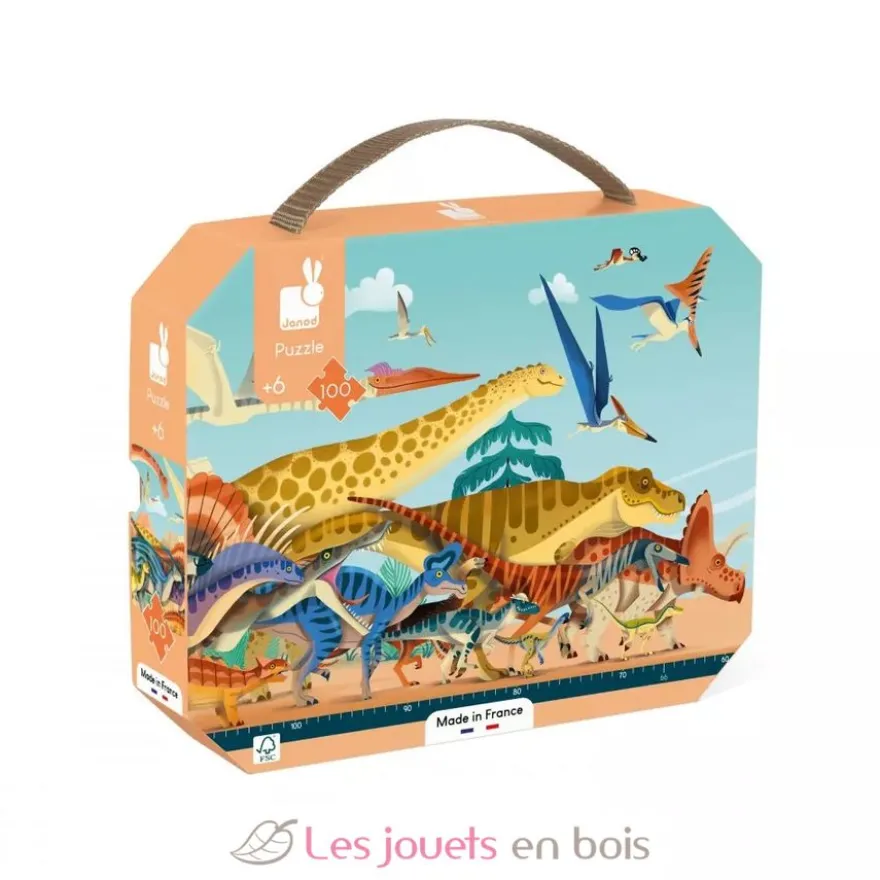 Puzzle panoramique Dino 100 pièces - Janod